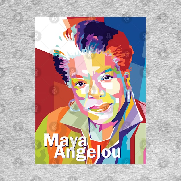 Maya Angelou in Pop art by Mulyadi Walet